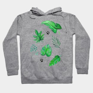 Dog Paws in The Jungle Hoodie